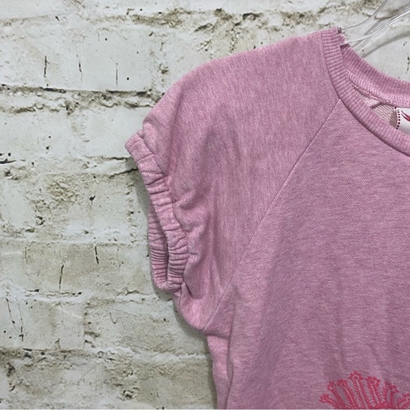 Paper Wings Pink Peacock Sweatshirt Dress Pockets - Picture 3 of 6